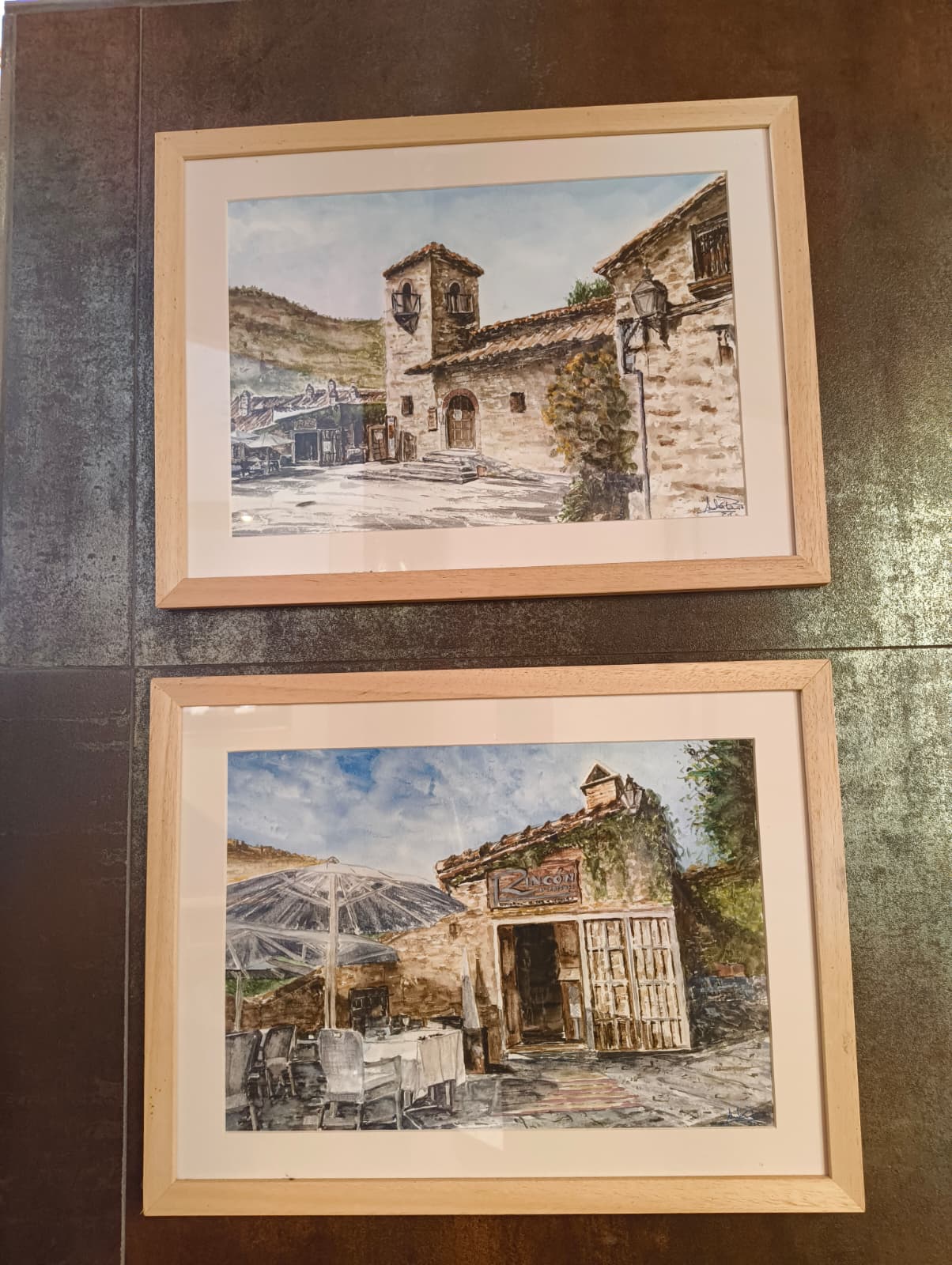 Acuarelas de Patones de Arriba en el restaurante